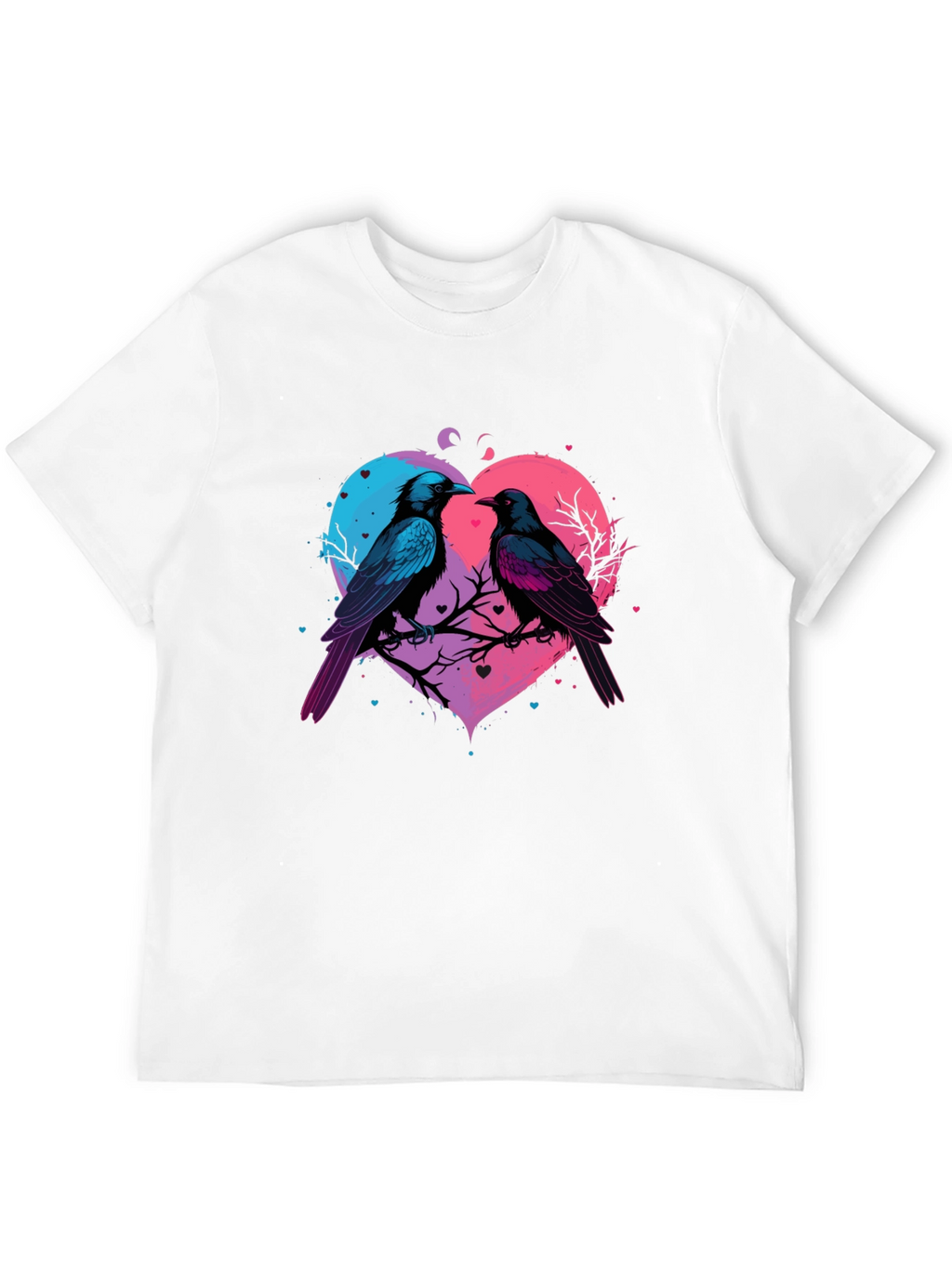 Love Birds Heart Graphic T-Shirt
