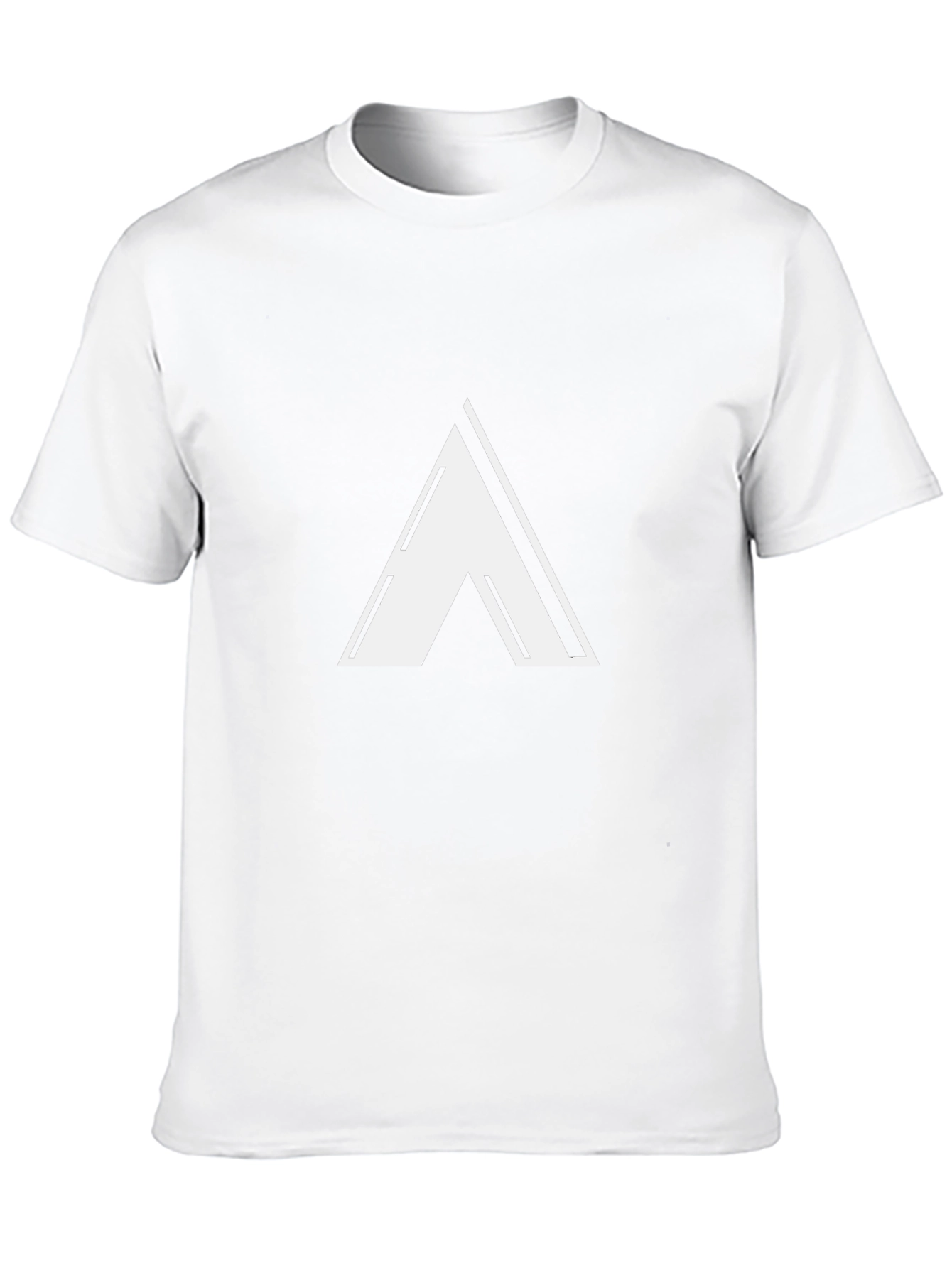 Modern Black T-Shirt with White Triangle Design