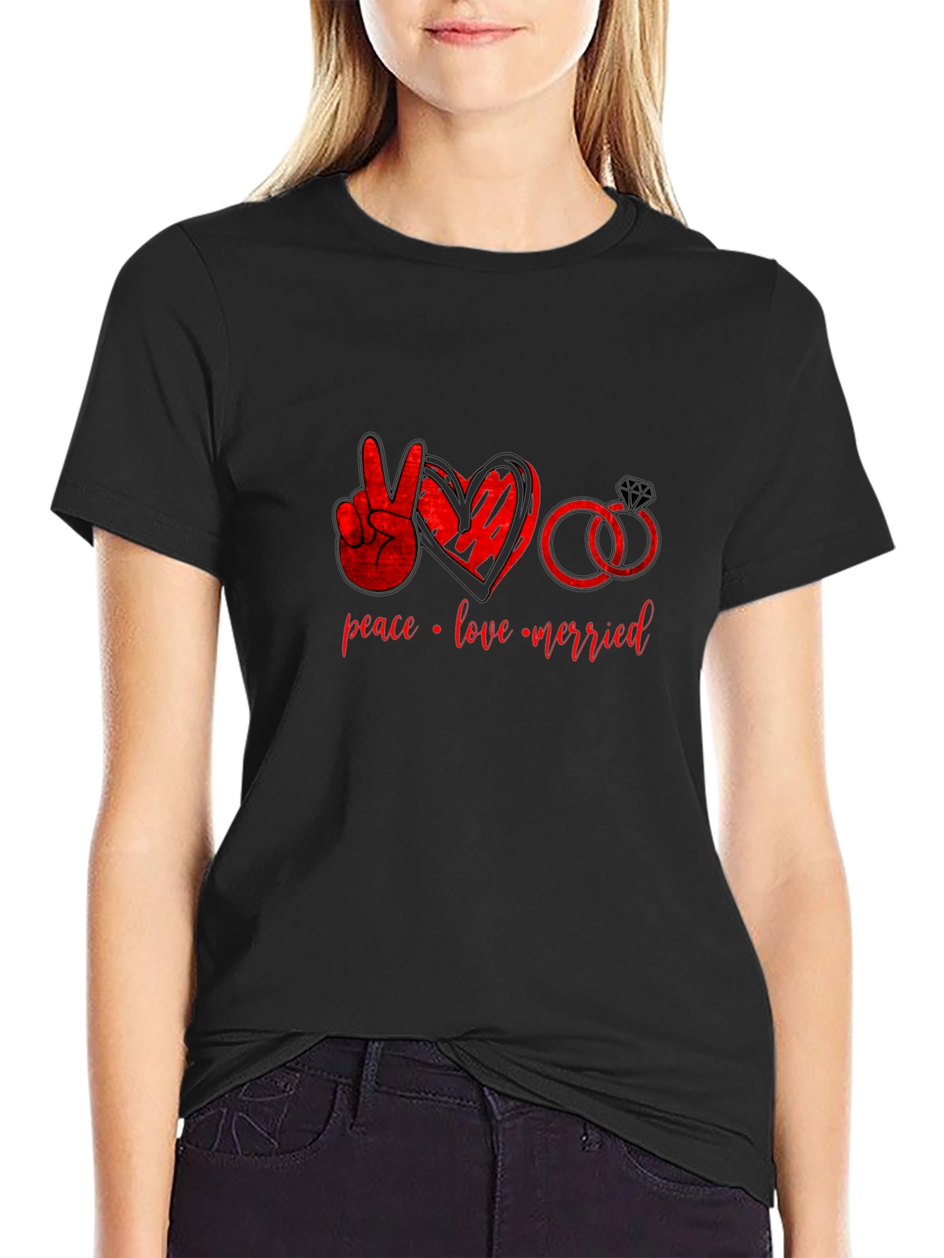 Peace Love Married T-Shirt