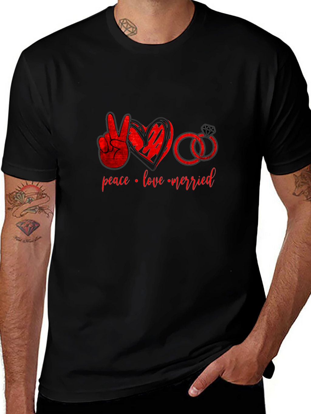 Peace Love Married T-Shirt