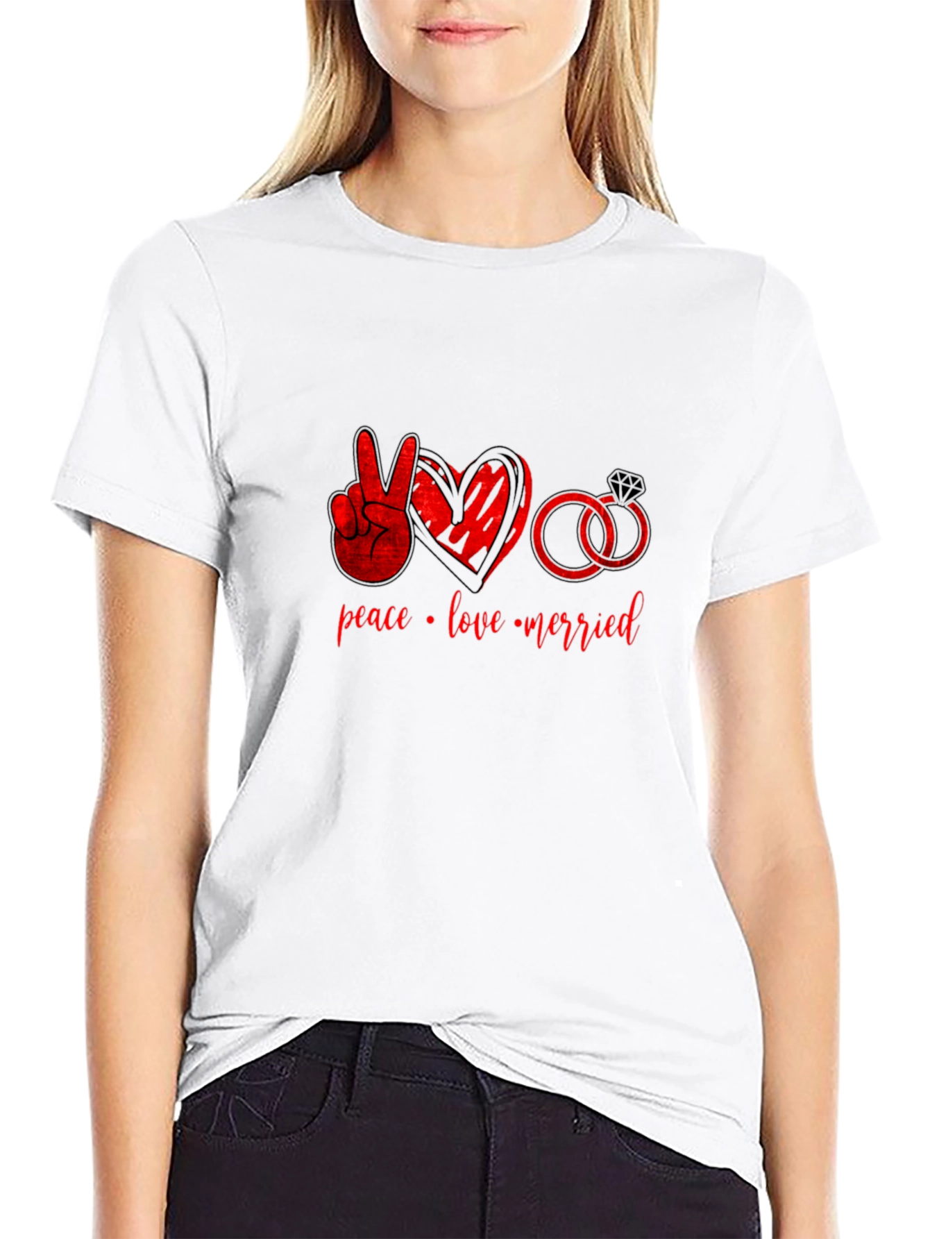 Peace Love Married T-Shirt