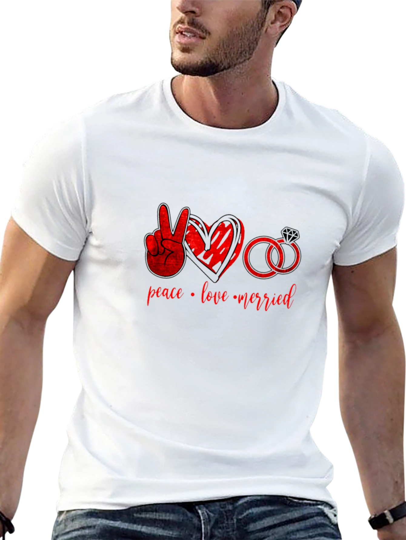 Peace Love Married T-Shirt