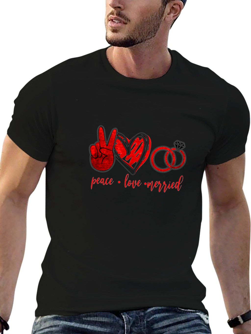 Peace Love Married T-Shirt