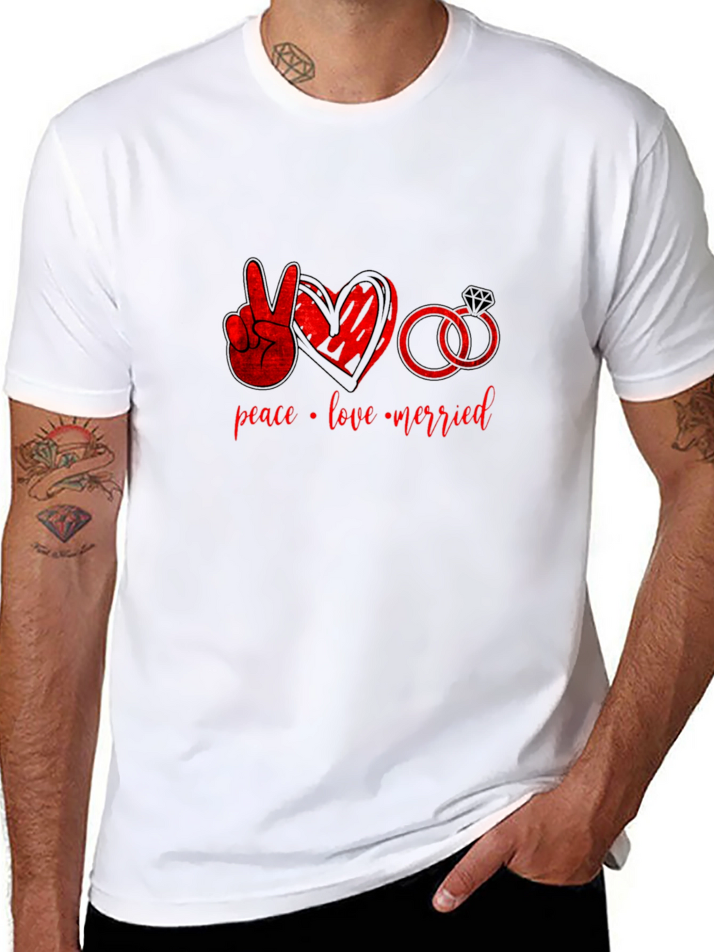 Peace Love Married T-Shirt