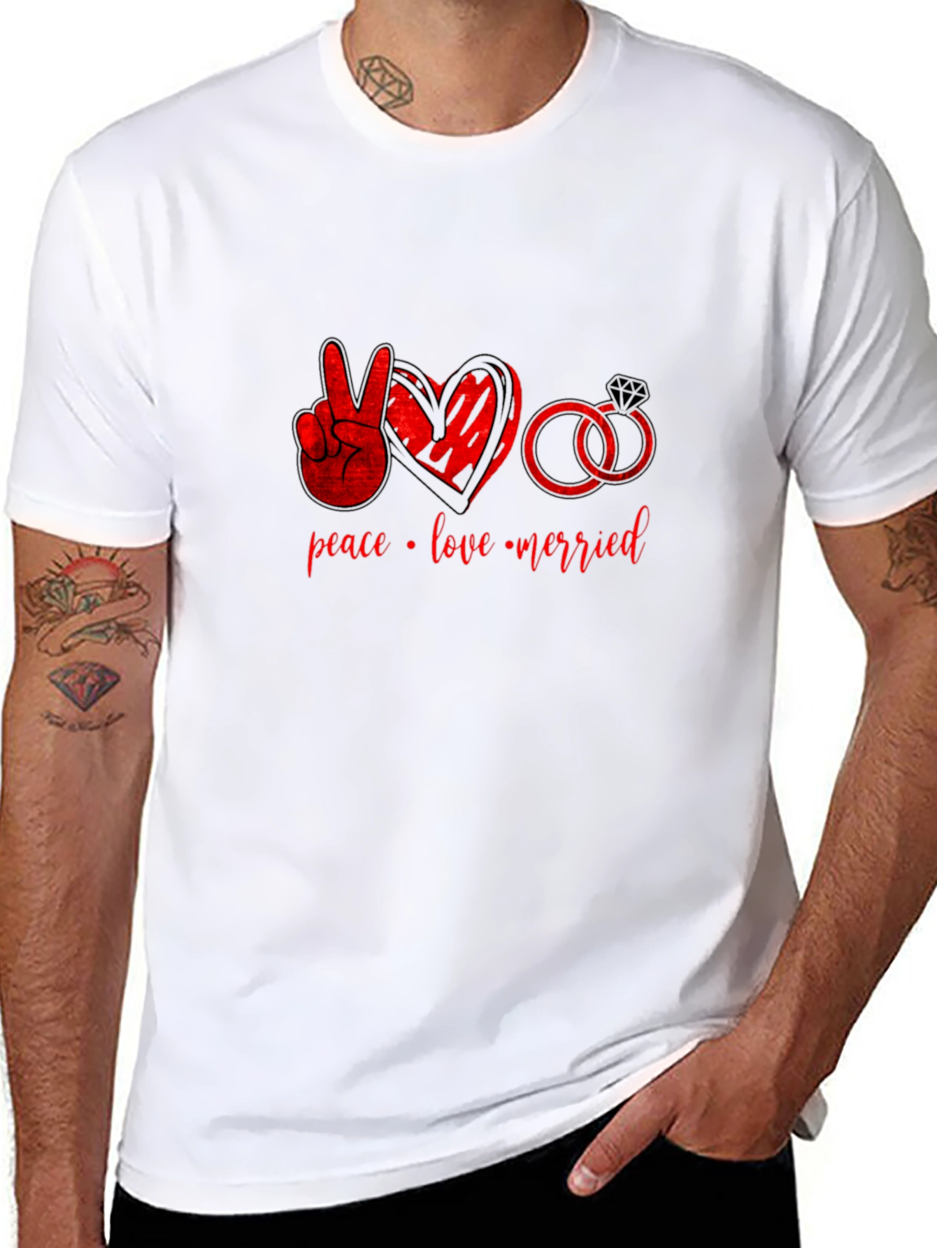 Peace Love Married T-Shirt