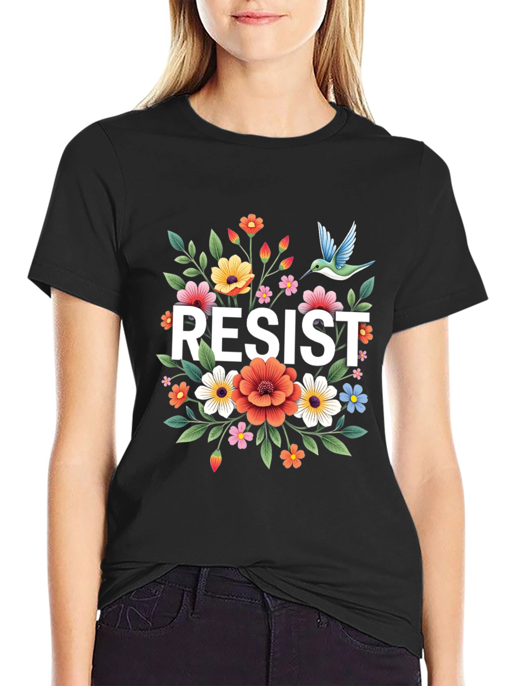 Resist Floral Graphic Tee - Comfort Fit