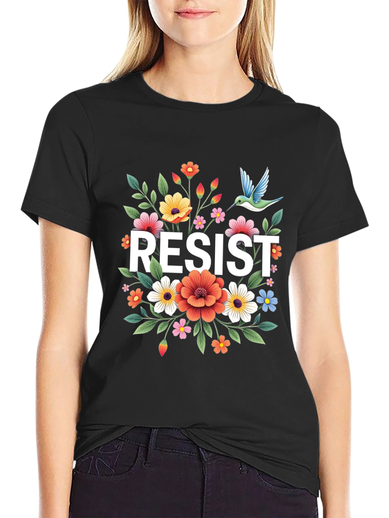 Resist Floral Graphic Tee - Comfort Fit