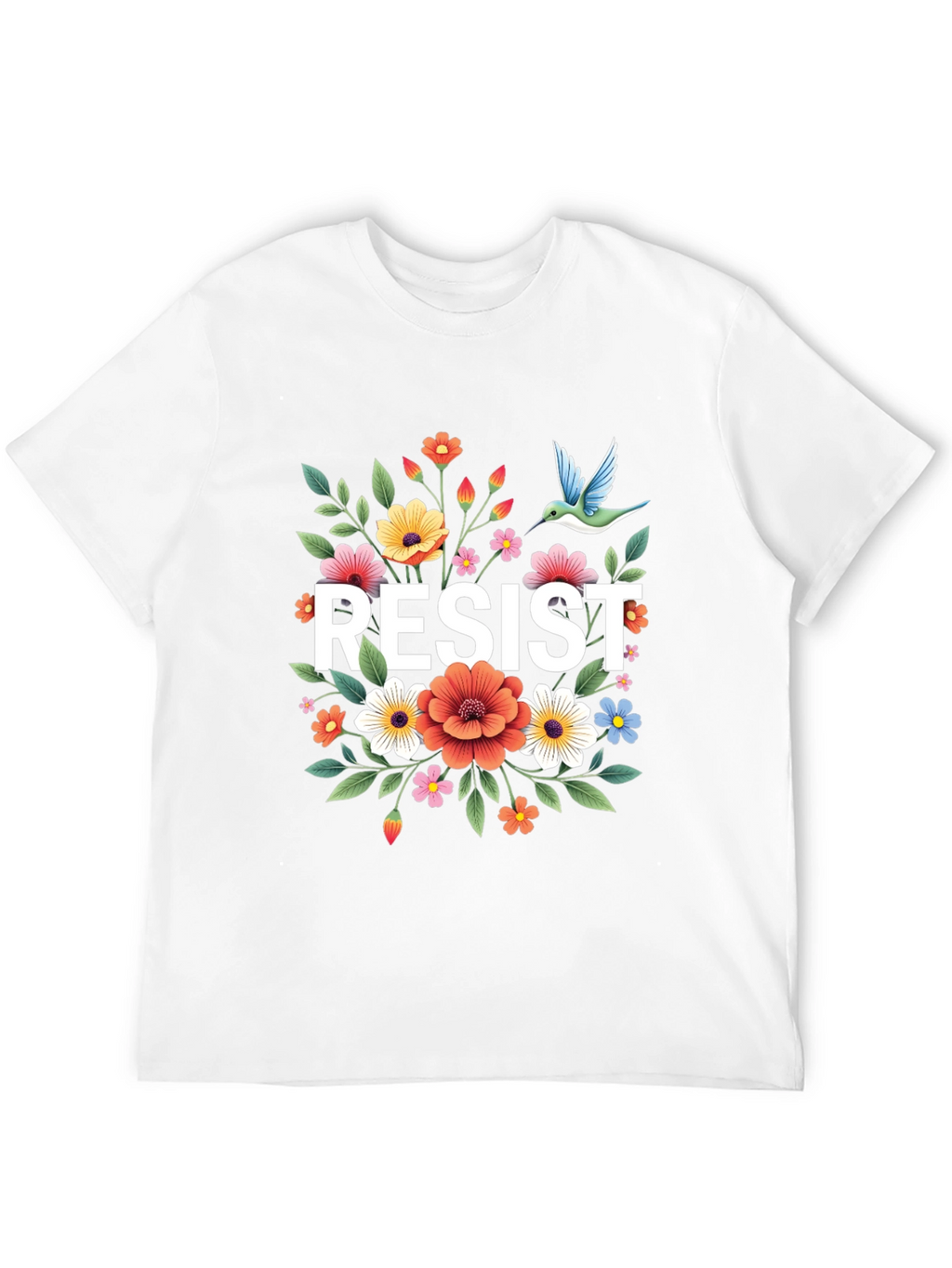 Resist Floral Graphic Tee - Comfort Fit