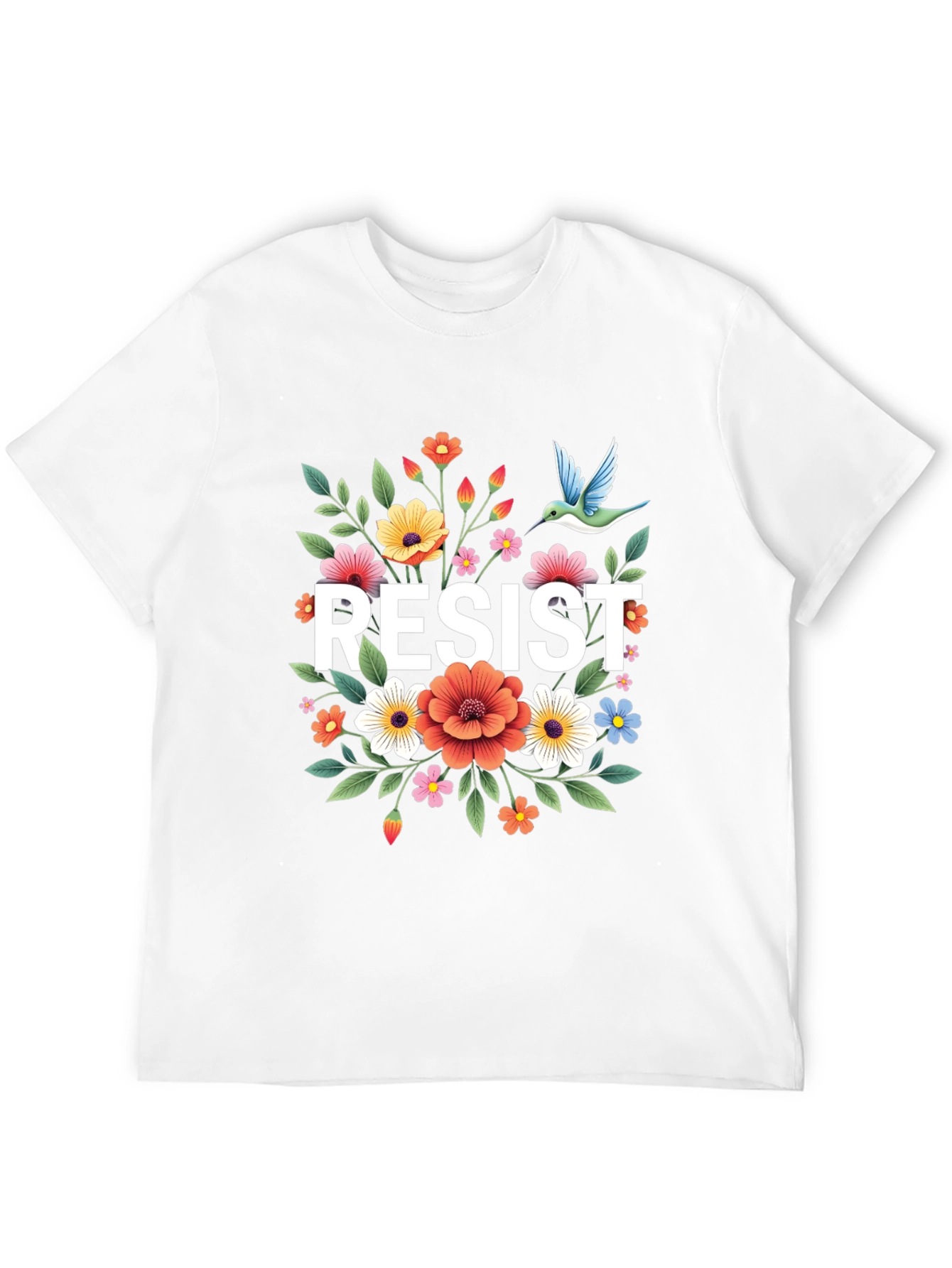 Resist Floral Graphic Tee - Comfort Fit