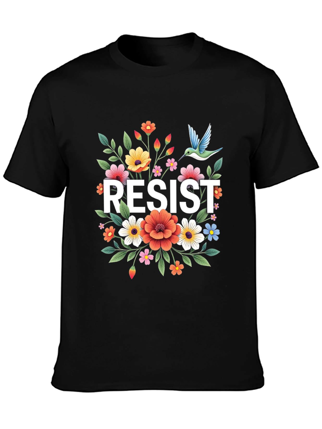 Resist Floral Graphic Tee - Comfort Fit