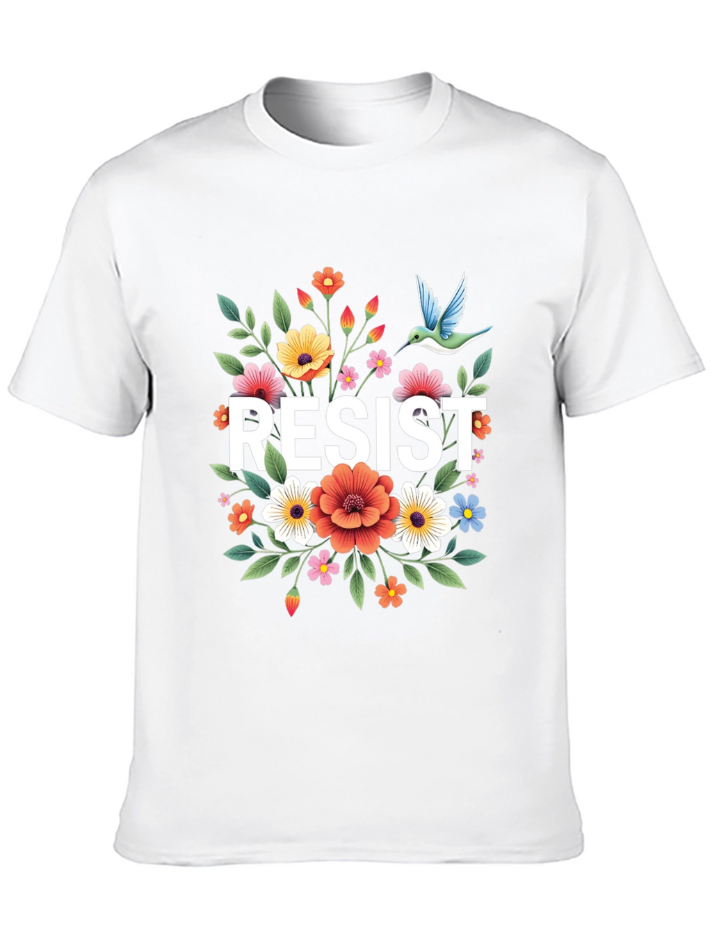 Resist Floral Graphic Tee - Comfort Fit