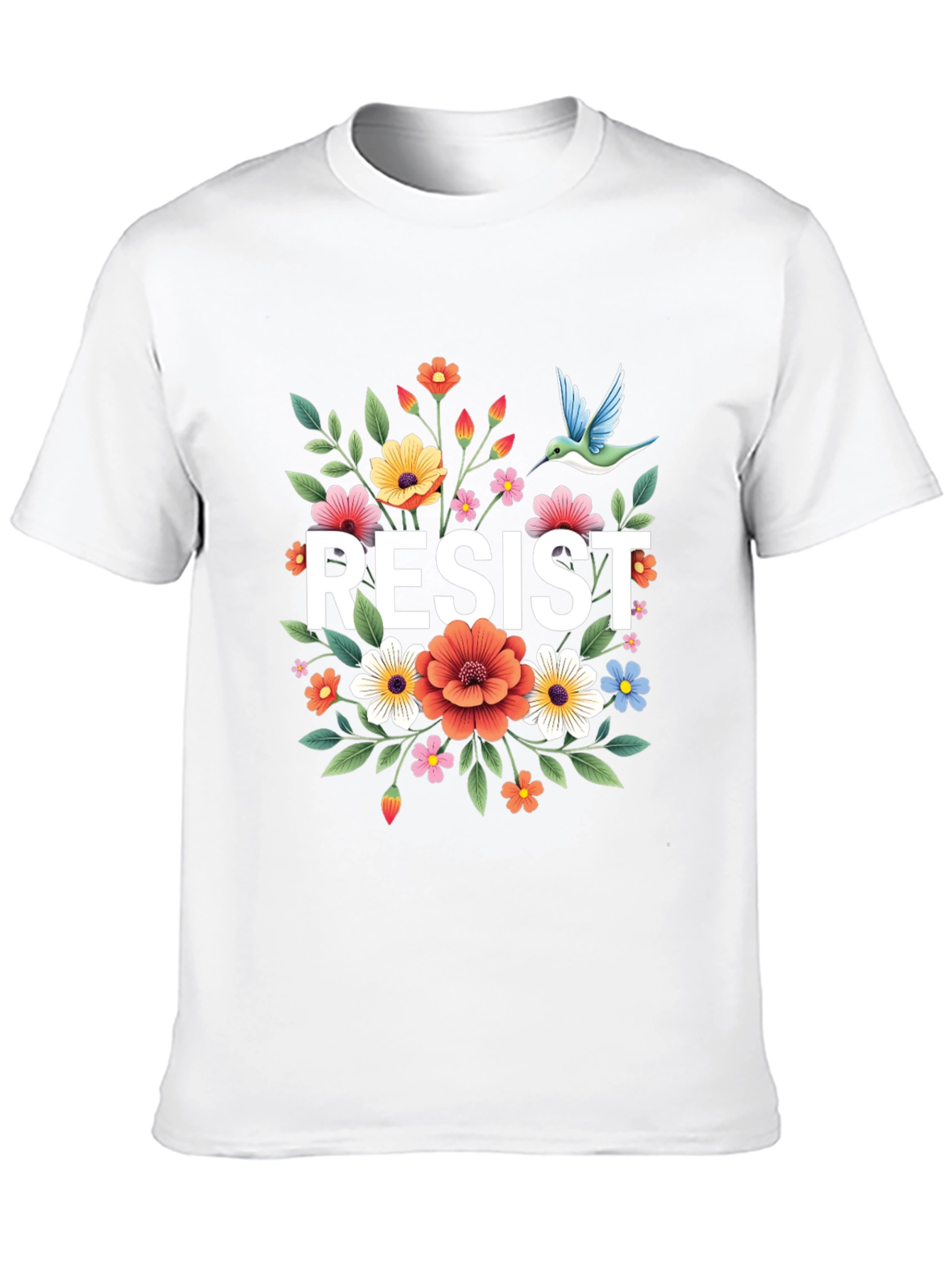 Resist Floral Graphic Tee - Comfort Fit
