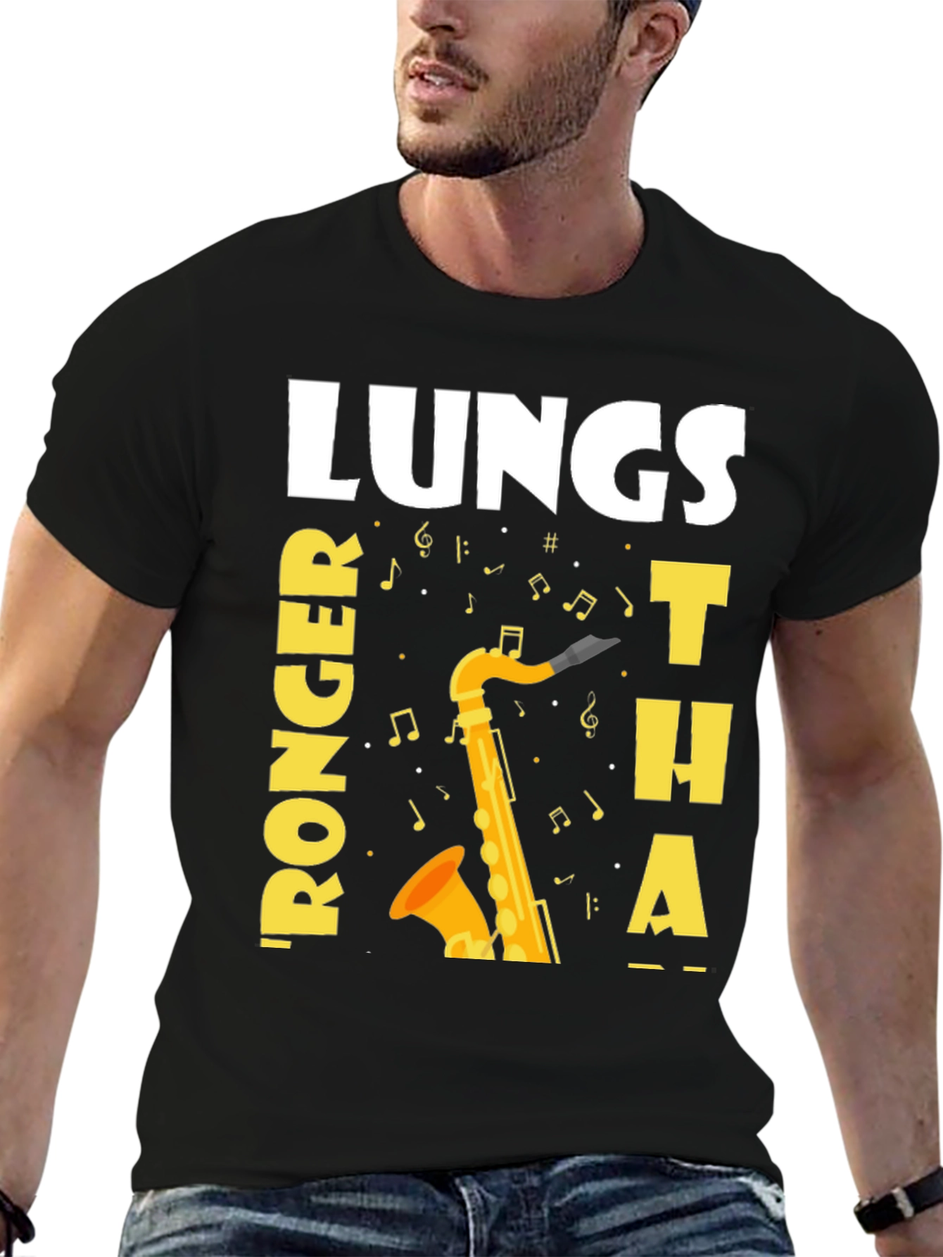 Saxophone Player Funny Lungs T-Shirt