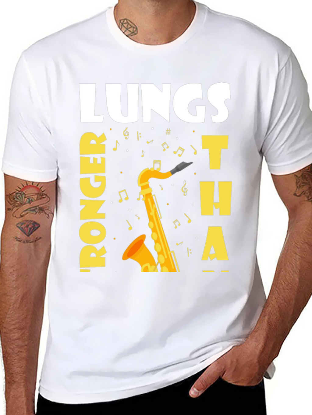 Saxophone Player Funny Lungs T-Shirt