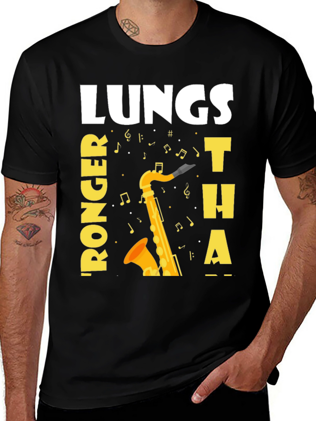Saxophone Player Funny Lungs T-Shirt
