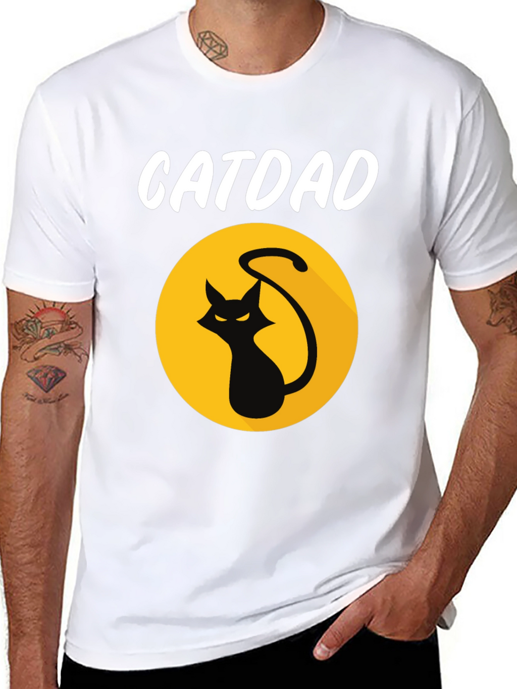 Catdad Graphic Tee - Black T-Shirt