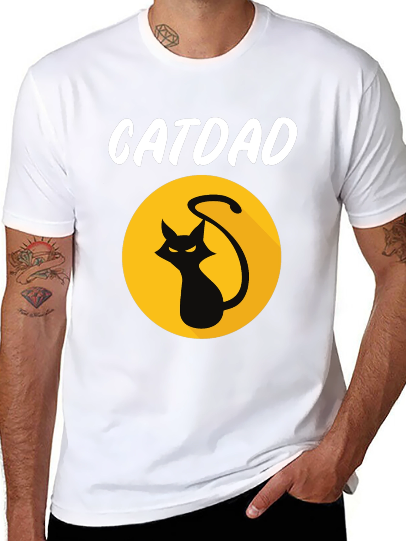 Catdad Graphic Tee - Black T-Shirt