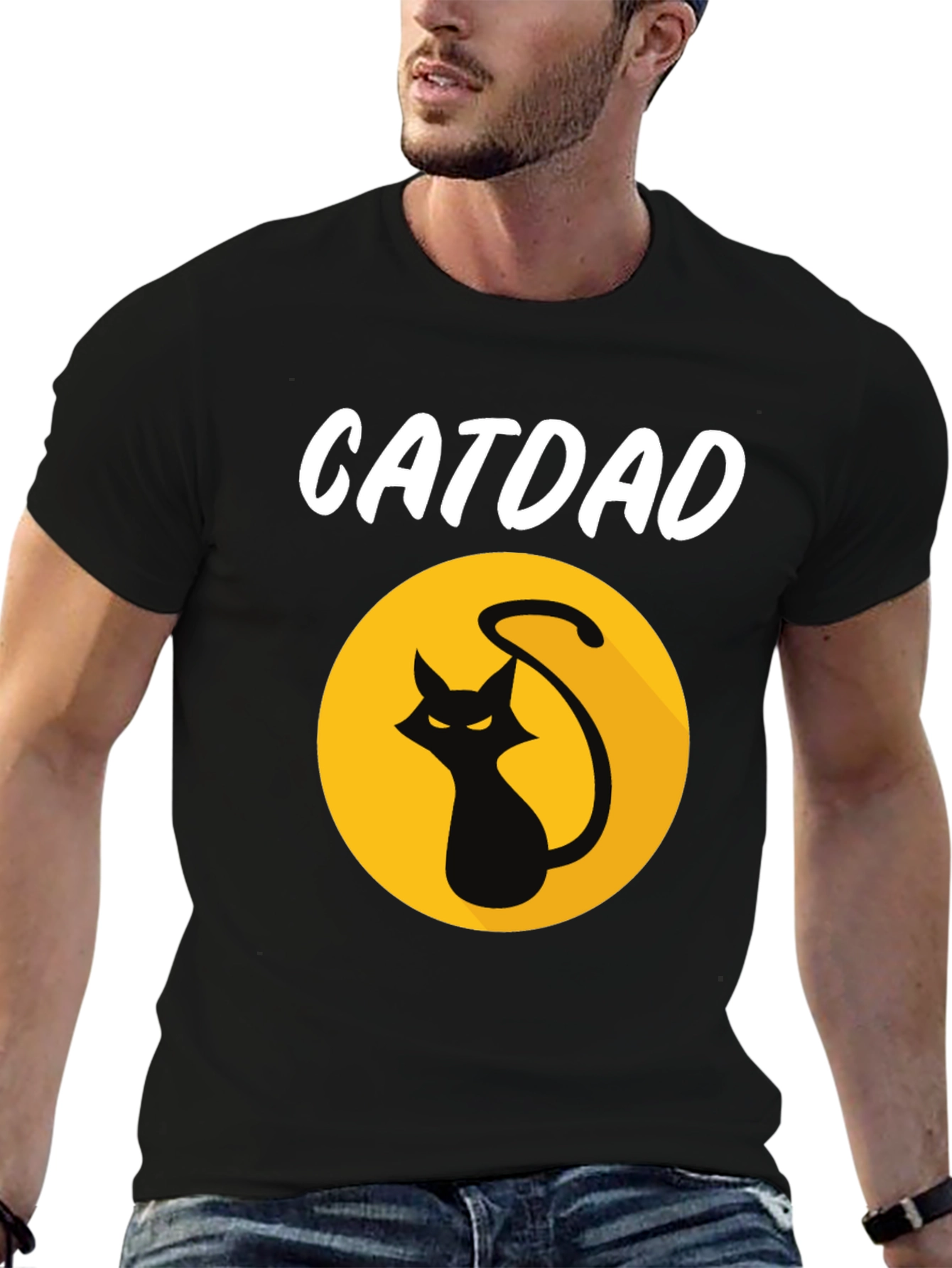 Catdad Graphic Tee - Black T-Shirt