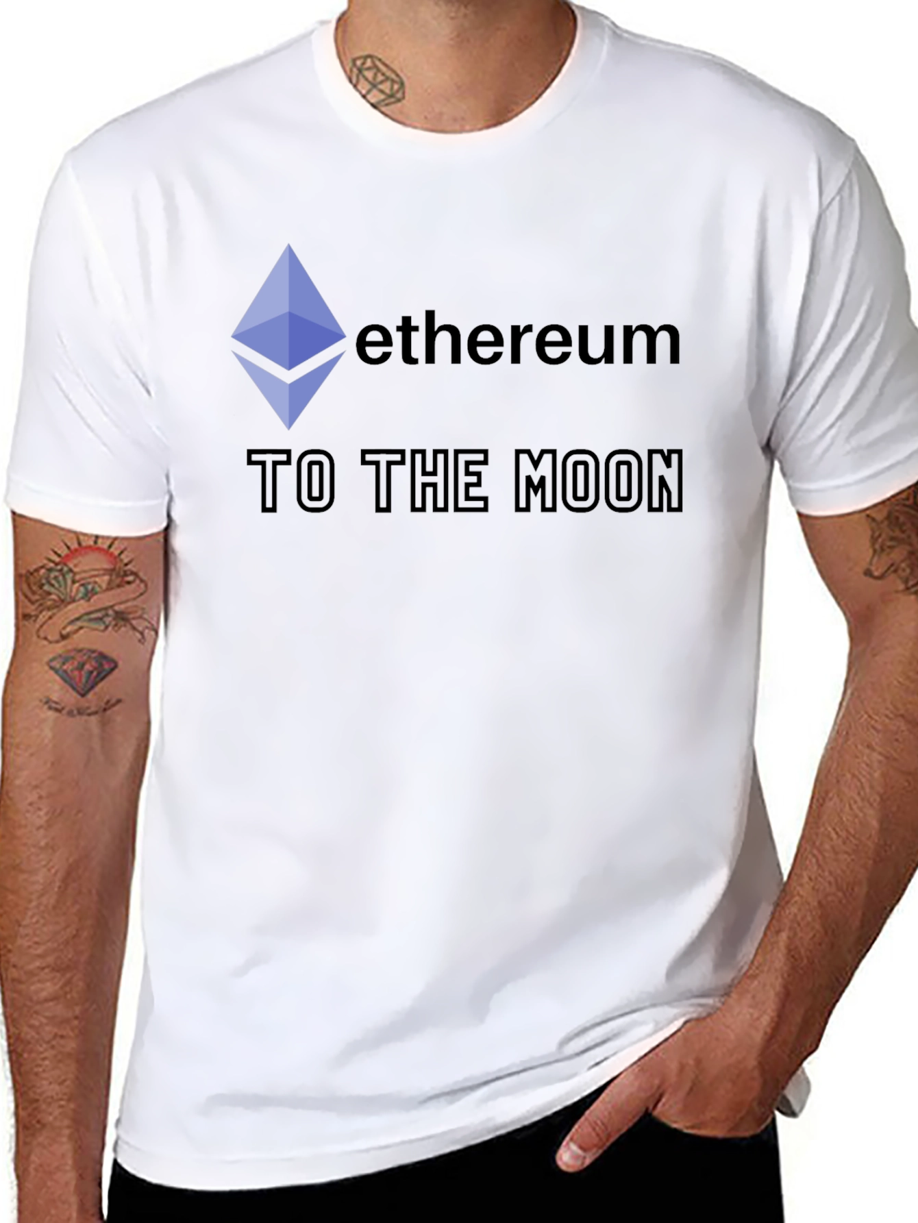 Ethereum to the Moon Black T-Shirt