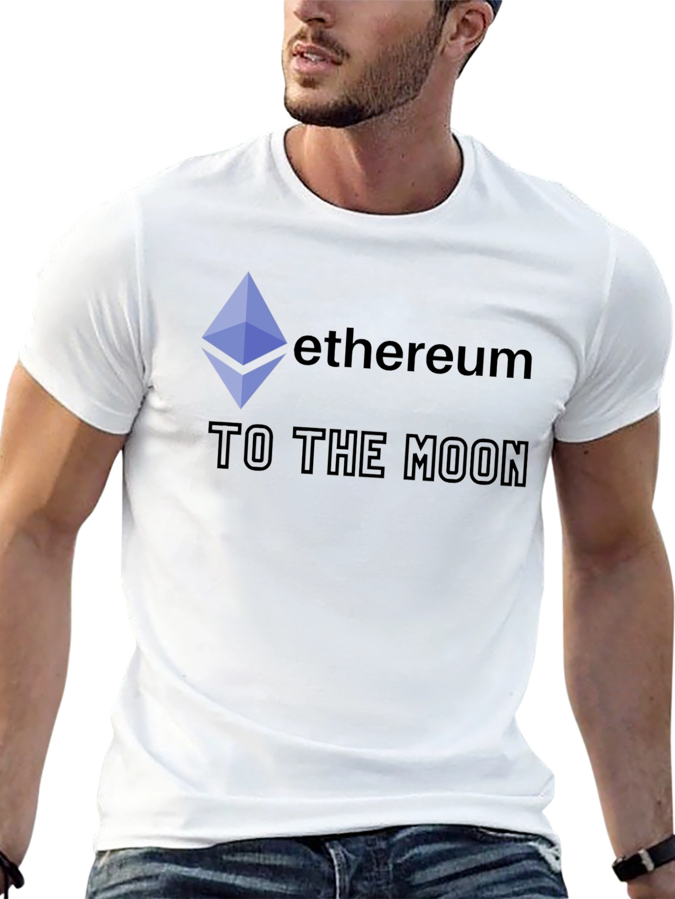 Ethereum to the Moon Black T-Shirt