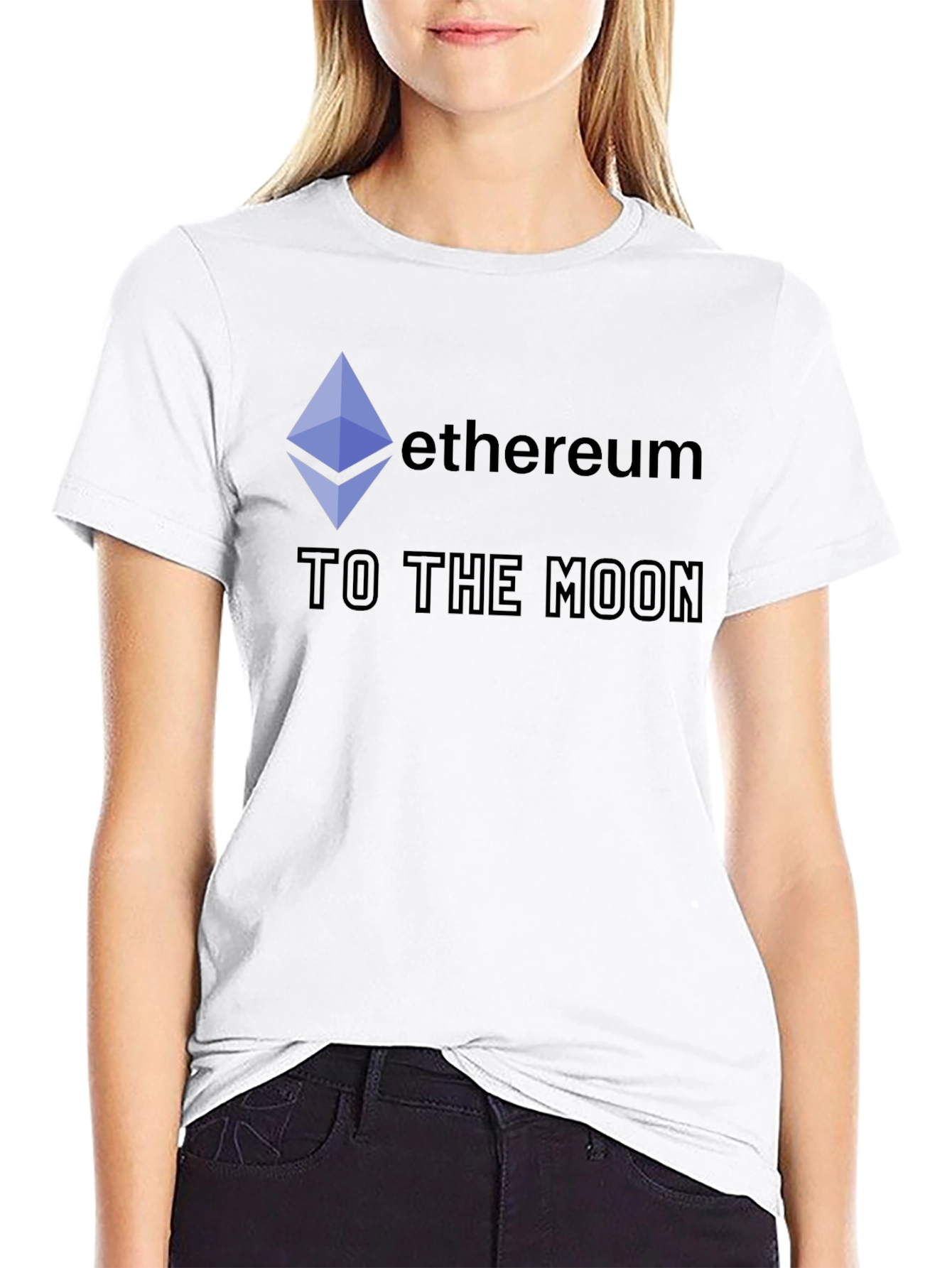 Ethereum to the Moon Black T-Shirt