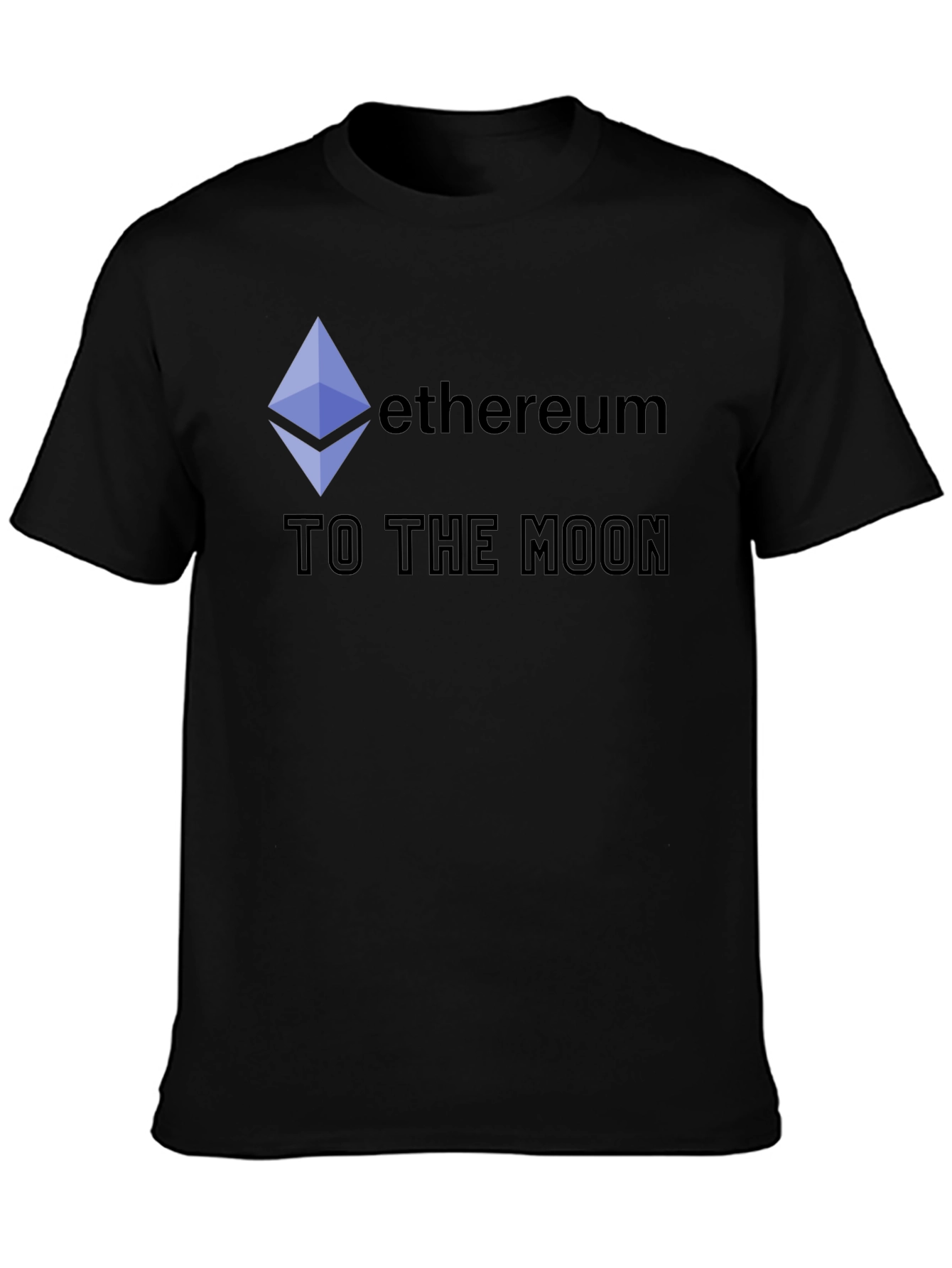 Ethereum to the Moon Black T-Shirt