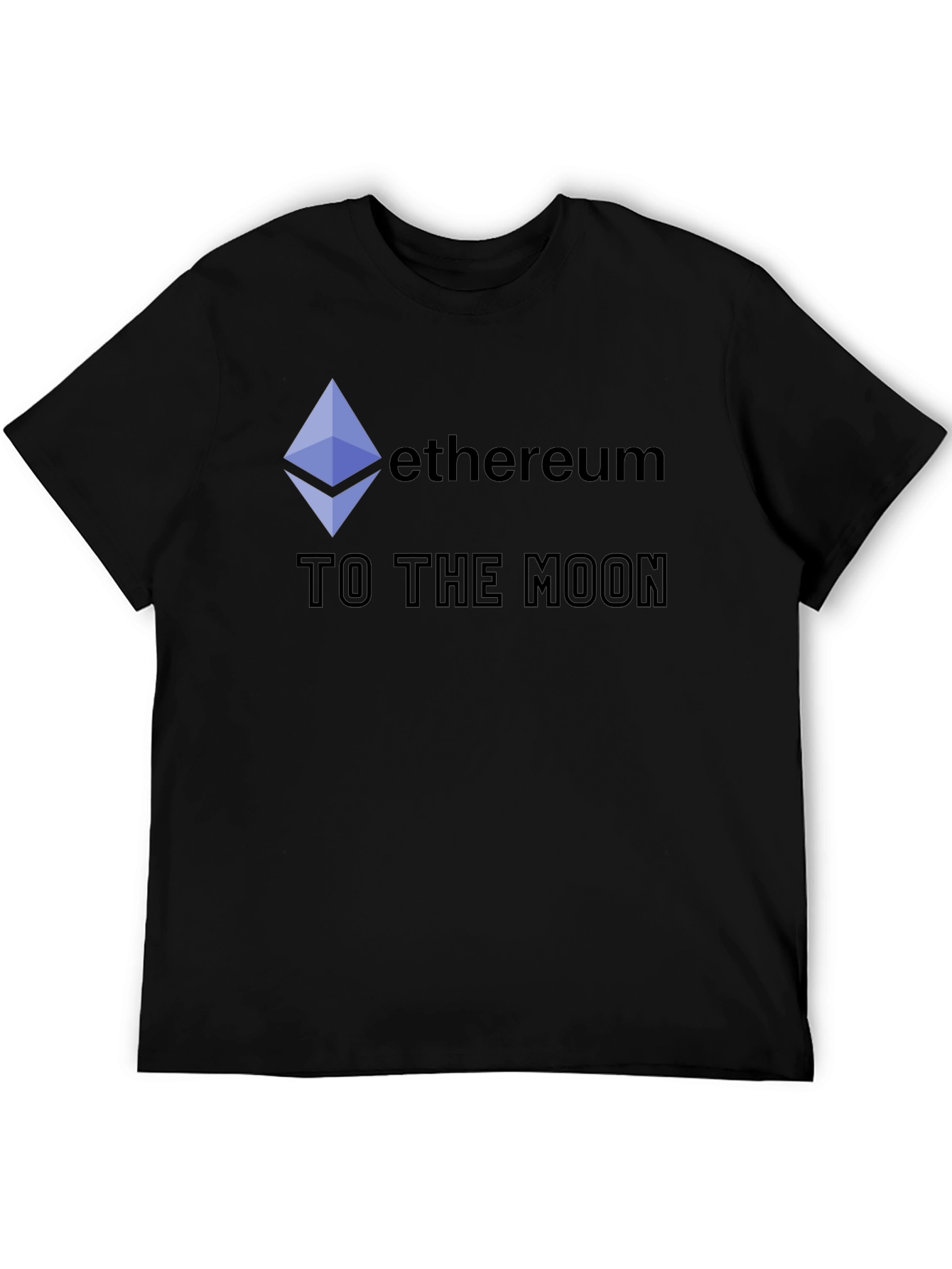 Ethereum to the Moon Black T-Shirt