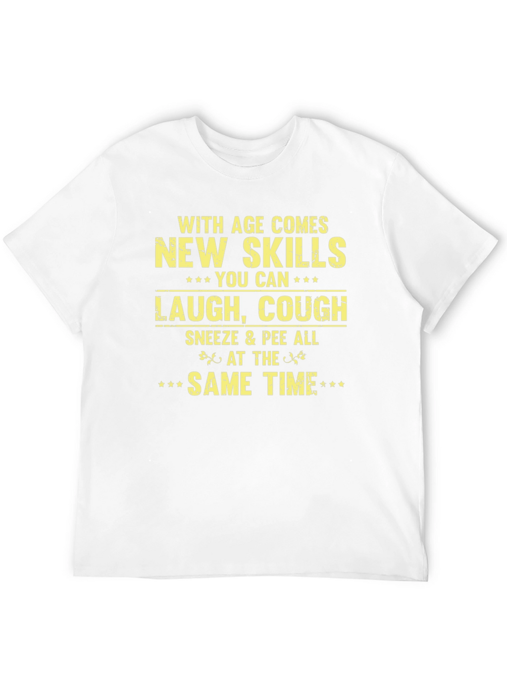 Humorous Age Skills Graphic Tee