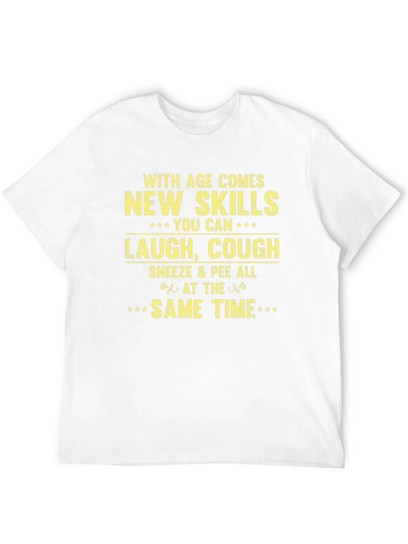 Humorous Age Skills Graphic Tee
