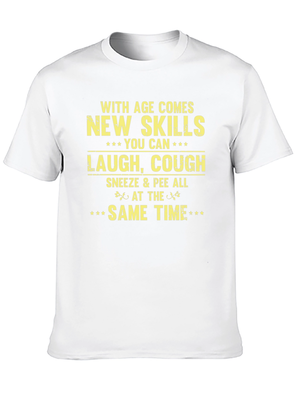 Humorous Age Skills Graphic Tee