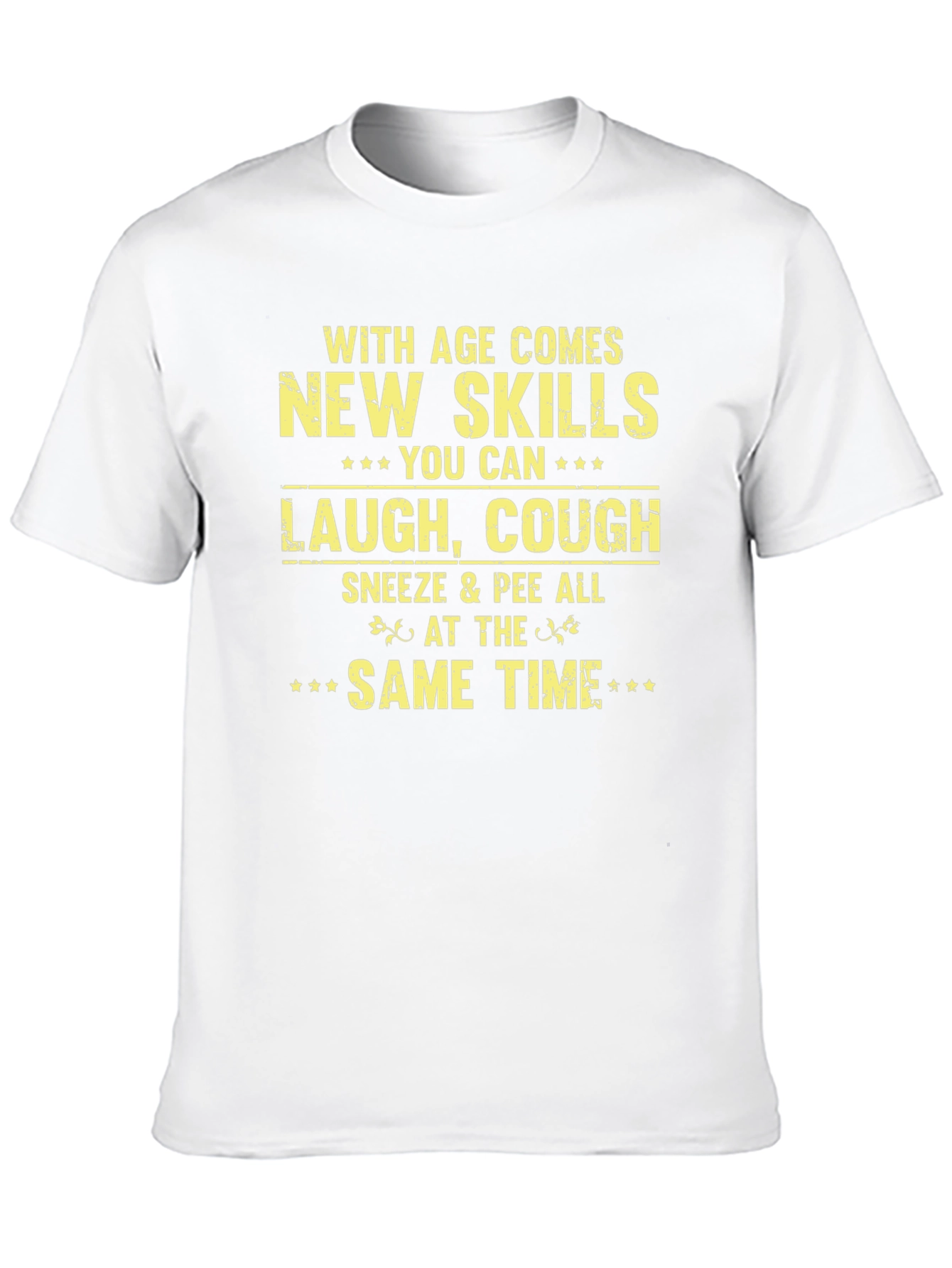 Humorous Age Skills Graphic Tee