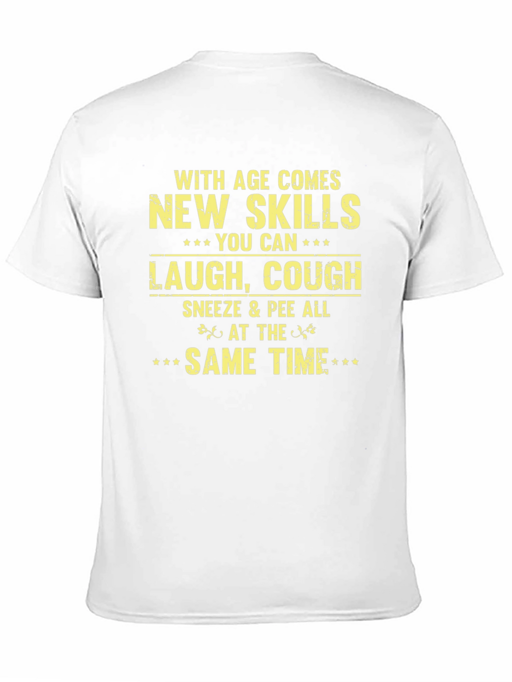 Humorous Age Skills Graphic Tee