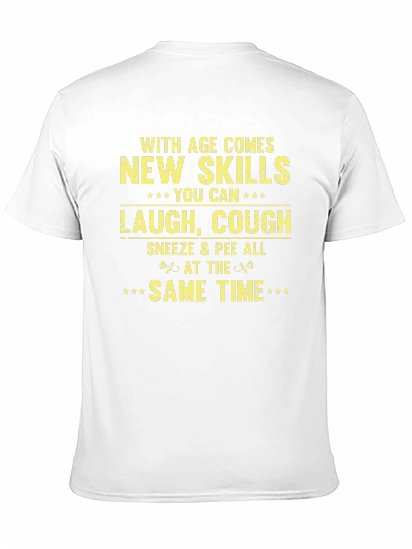 Humorous Age Skills Graphic Tee