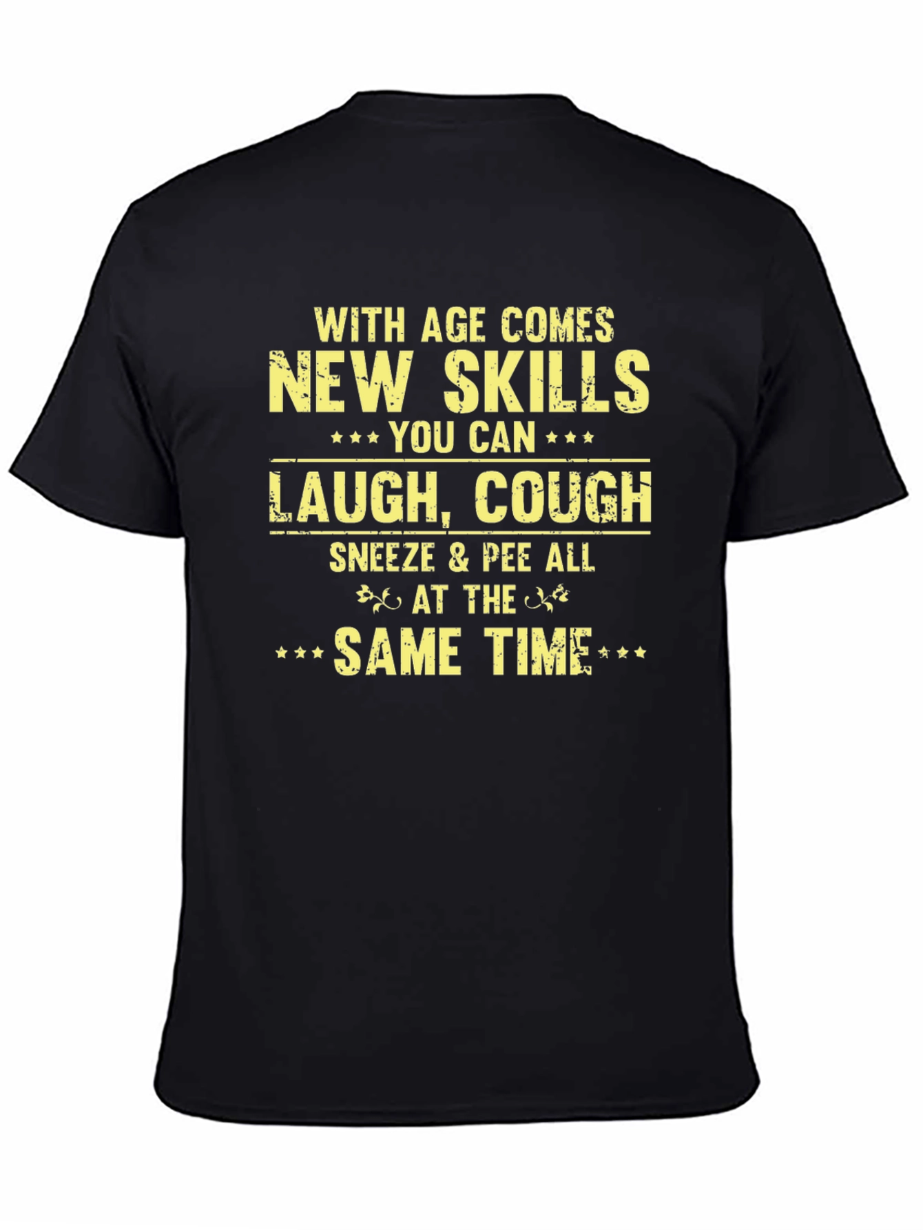 Humorous Age Skills Graphic Tee