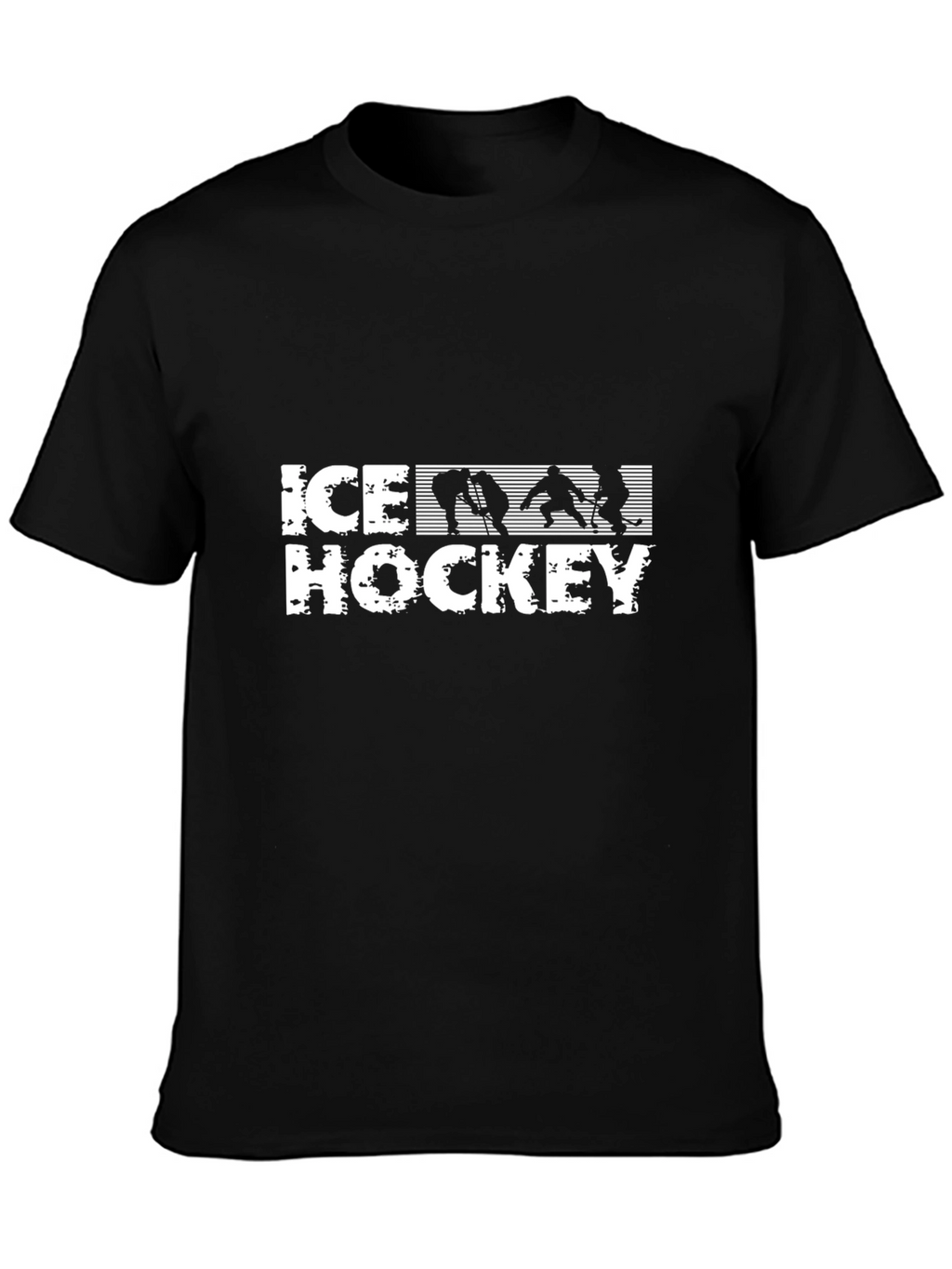 Ice Hockey Graphic T-Shirt - Black