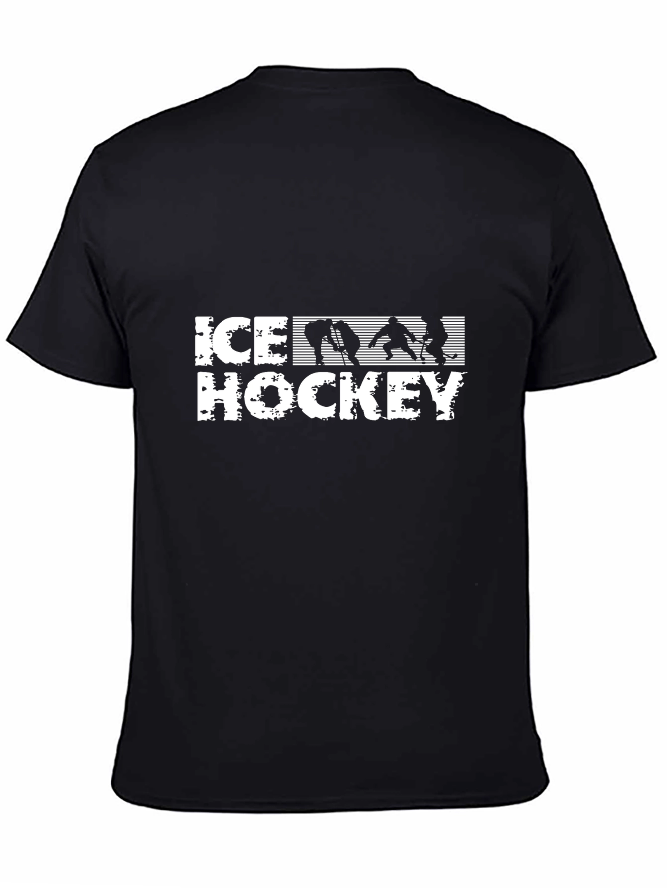 Ice Hockey Graphic T-Shirt - Black
