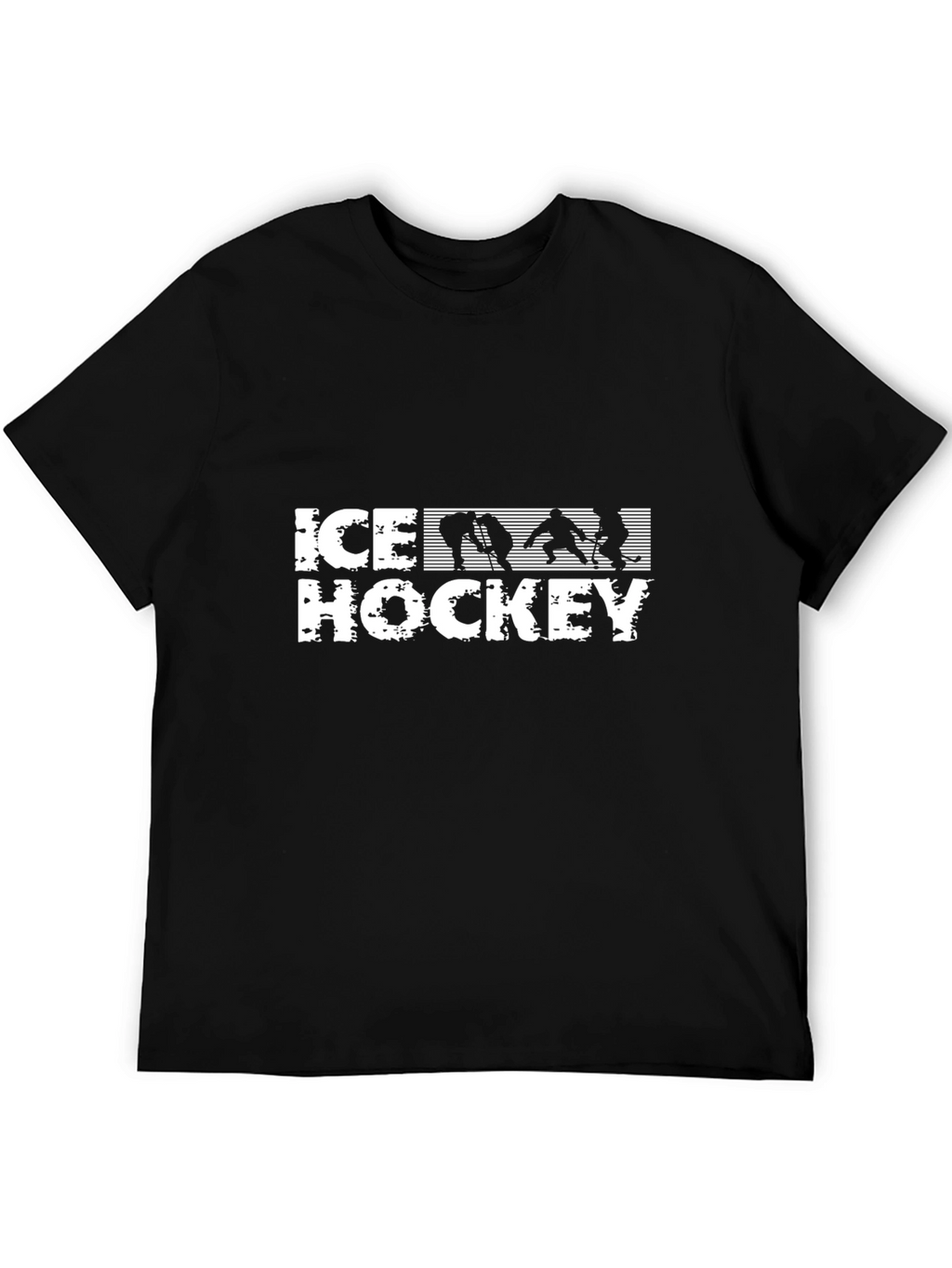 Ice Hockey Graphic T-Shirt - Black