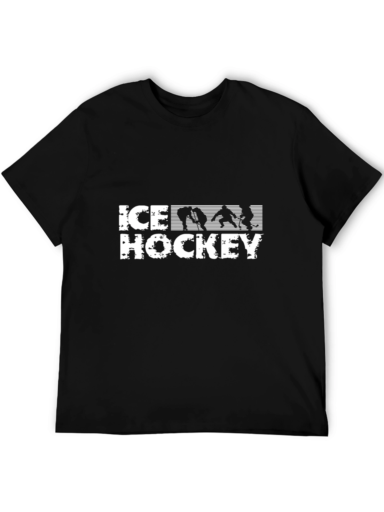 Ice Hockey Graphic T-Shirt - Black