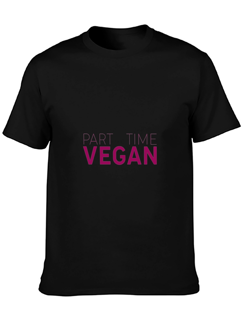 Part-Time Vegan Graphic Tee - Black Unisex T-Shirt