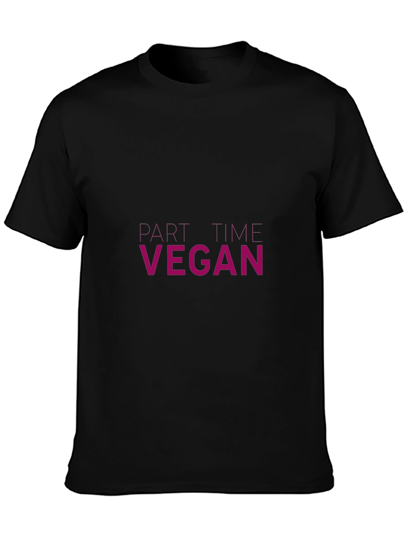 Part-Time Vegan Graphic Tee - Black Unisex T-Shirt
