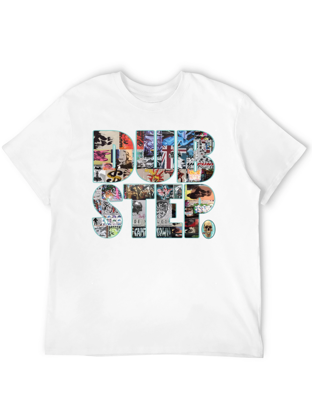 Dubstep Collage Graphic Black T-Shirt