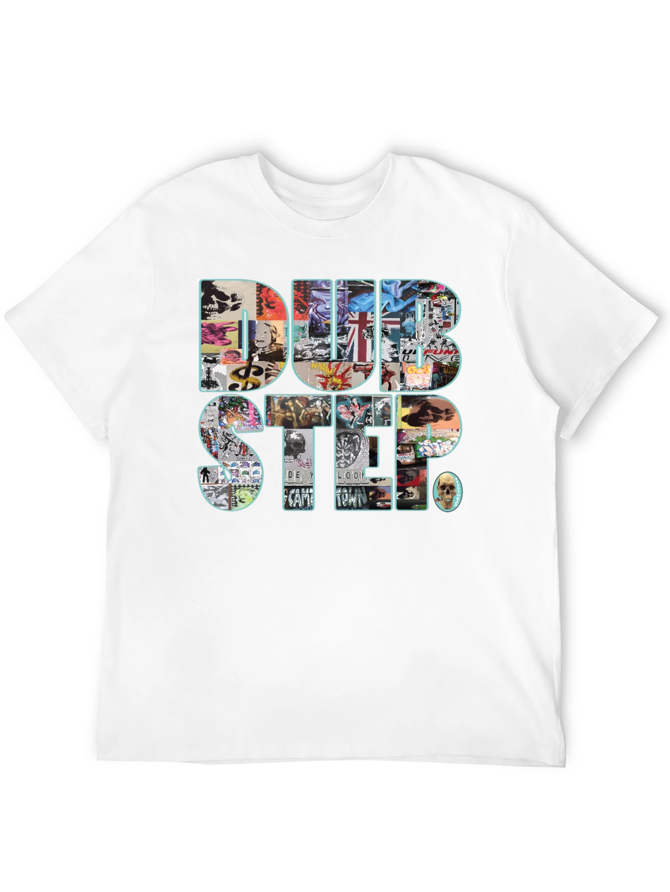Dubstep Collage Graphic Black T-Shirt