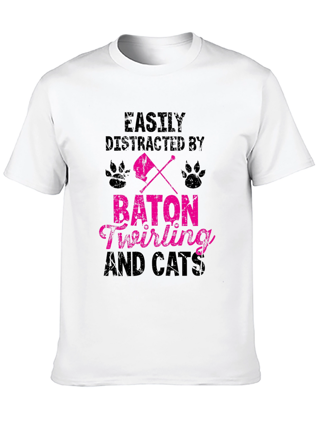 Baton Twirling and Cats T-Shirt