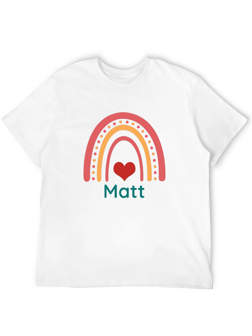 Matt Rainbow Heart Graphic Tee - Black