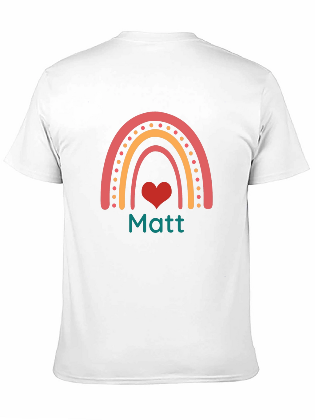 Matt Rainbow Heart Graphic Tee - Black