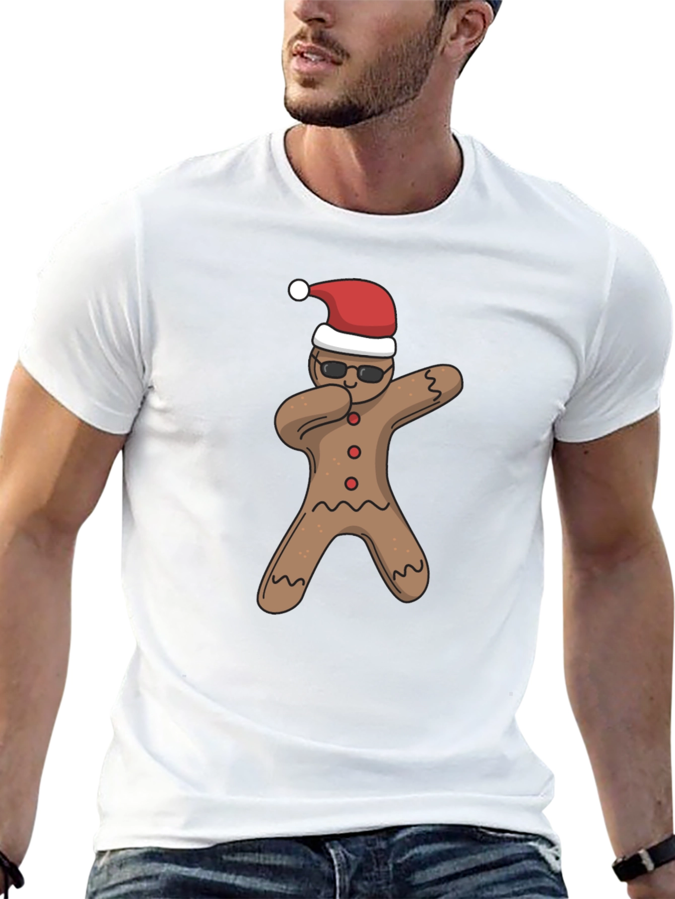 Dabbing Gingerbread Man Christmas T-Shirt