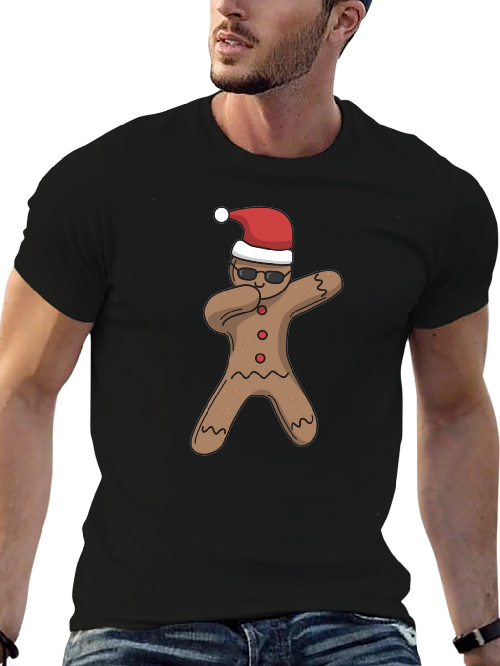 Dabbing Gingerbread Man Christmas T-Shirt