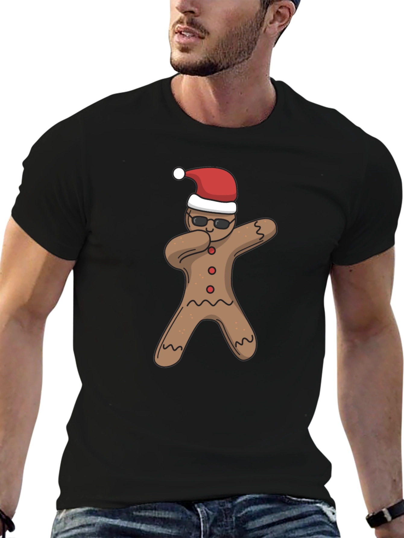 Dabbing Gingerbread Man Christmas T-Shirt