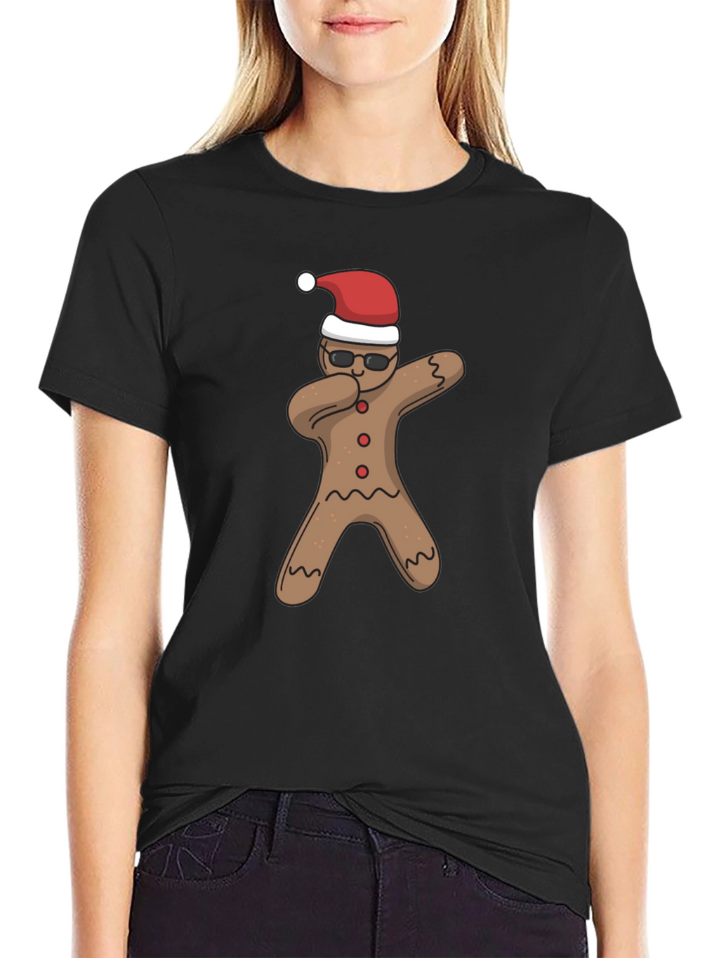 Dabbing Gingerbread Man Christmas T-Shirt