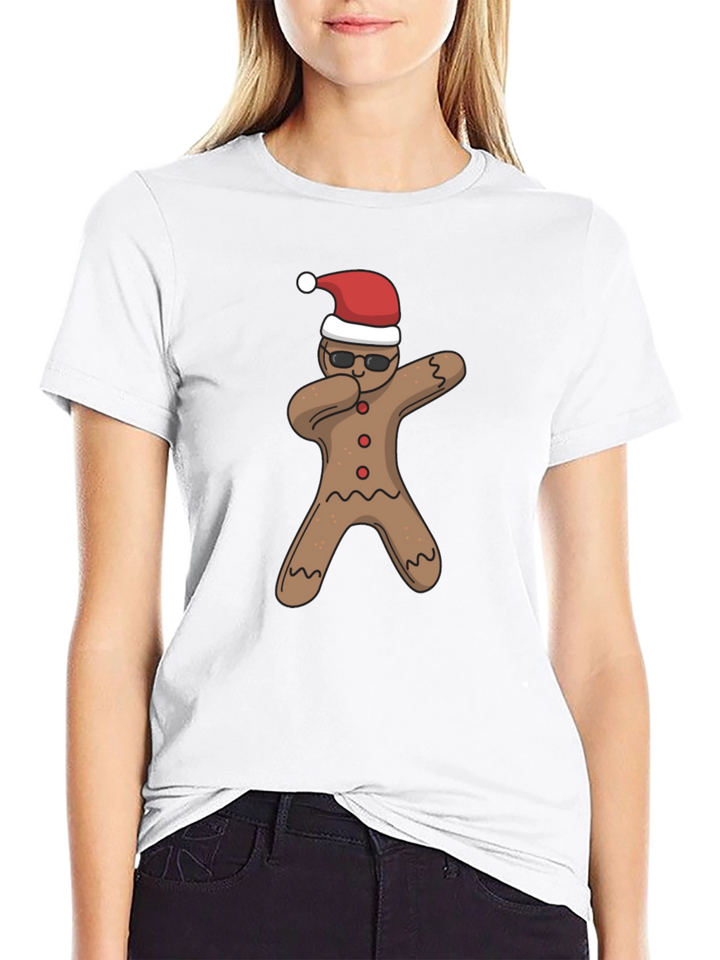 Dabbing Gingerbread Man Christmas T-Shirt